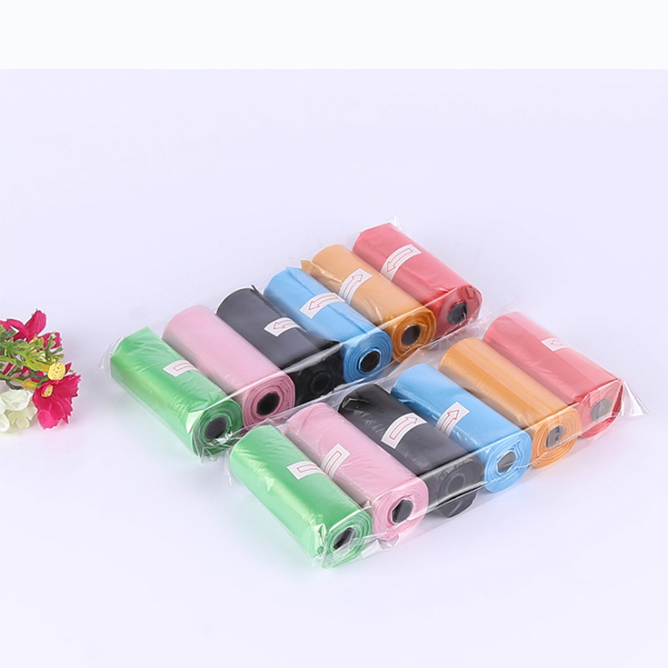 Hot Sale Outdoor Dog Poop Garbage Bags Multi Color Pet Poop Cleaning Plastic Bag