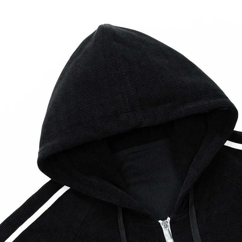 Mens sportswear set zipper wool jacket Plus size 6XL 7XL 8XL Plus size hooded sweatshirt street sportswear mens long sleeved autumn 241126