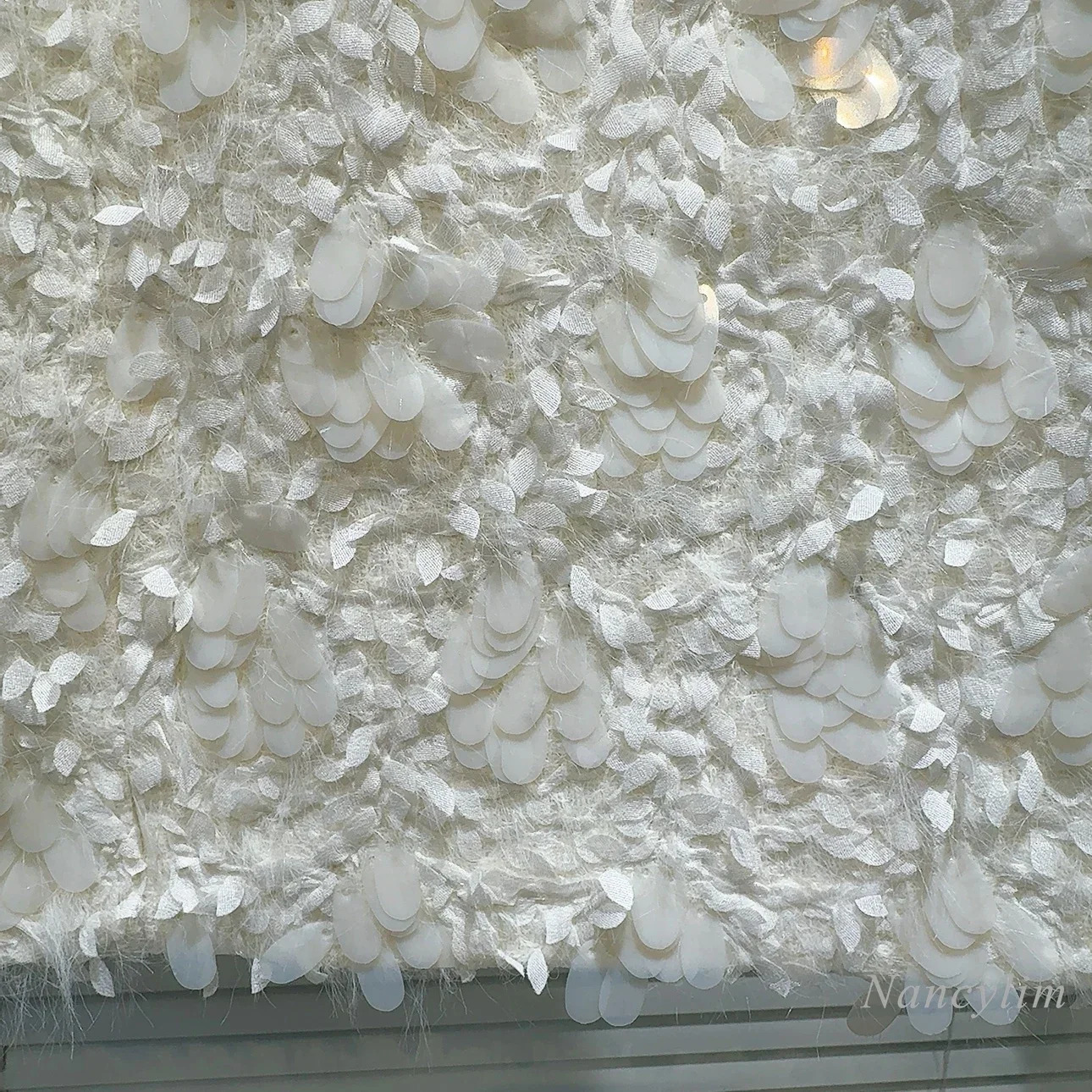 autumn chic sequin tweed warm celebrity short skirt elegant white dress 241125