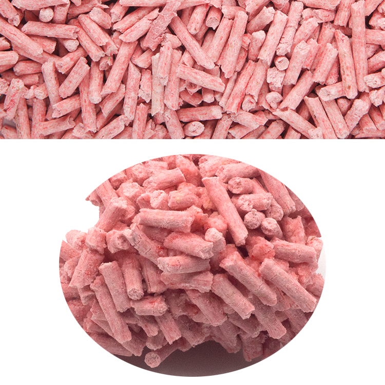 2mm 18L Tofu Cat Litter best clean Dust free peach tofu cat litter Strong Clumping
