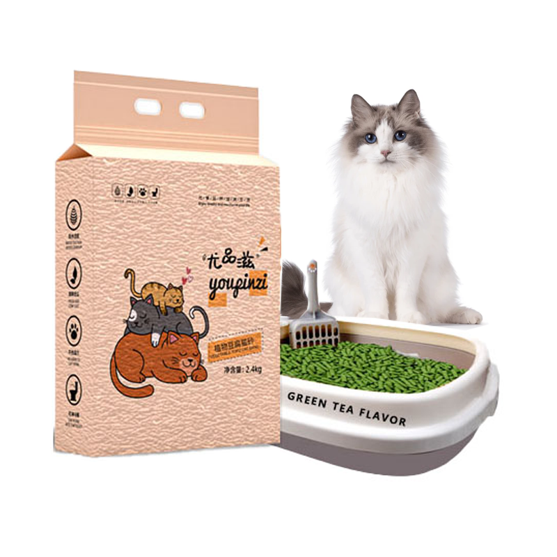 Customizable Flushable Clumping Cat Sand Biodegradable Natural Plant Crushed Tofu Cat Litter