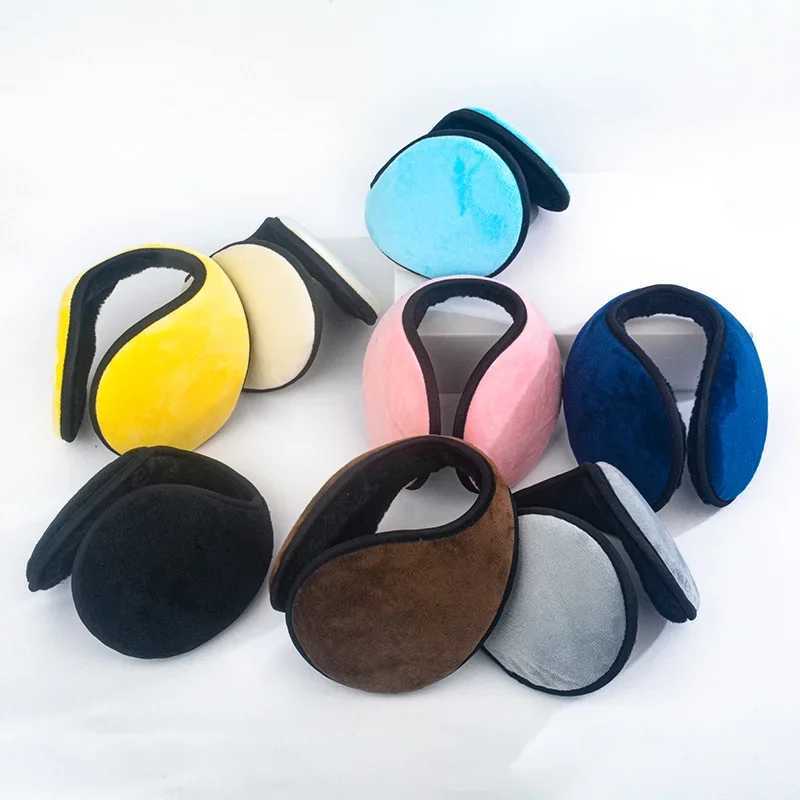Soft Earmuffs Women Men Ear Cover Protector Thicken Plush Winter Warm Mens Solid Fleece Earmuff Warmer parel AccoriesXJ241126