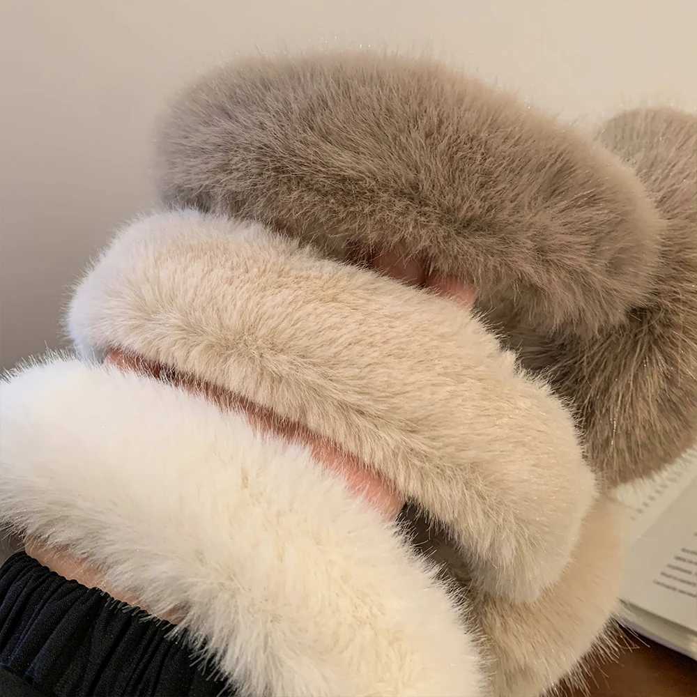 1PC Solid Color Soft Plush Ear Warmer Winter Warm Earmuffs Fashion Ear Cover Outdoor Cold Protection Ear-Muffs Folding EarflXJ241126
