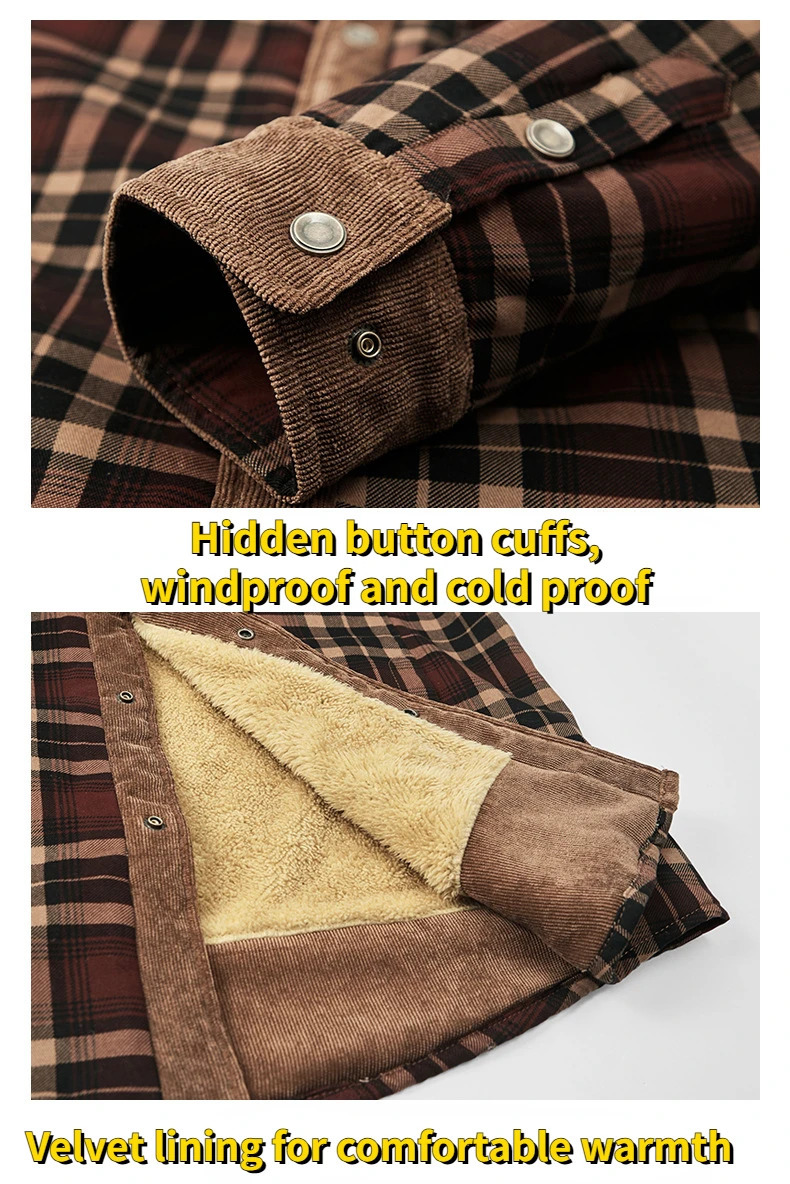 Lanrong Warm Mens Winter Casual Retro Thick Wool Long Sleeve Plain Business Casual Comfortable Jacket 241126
