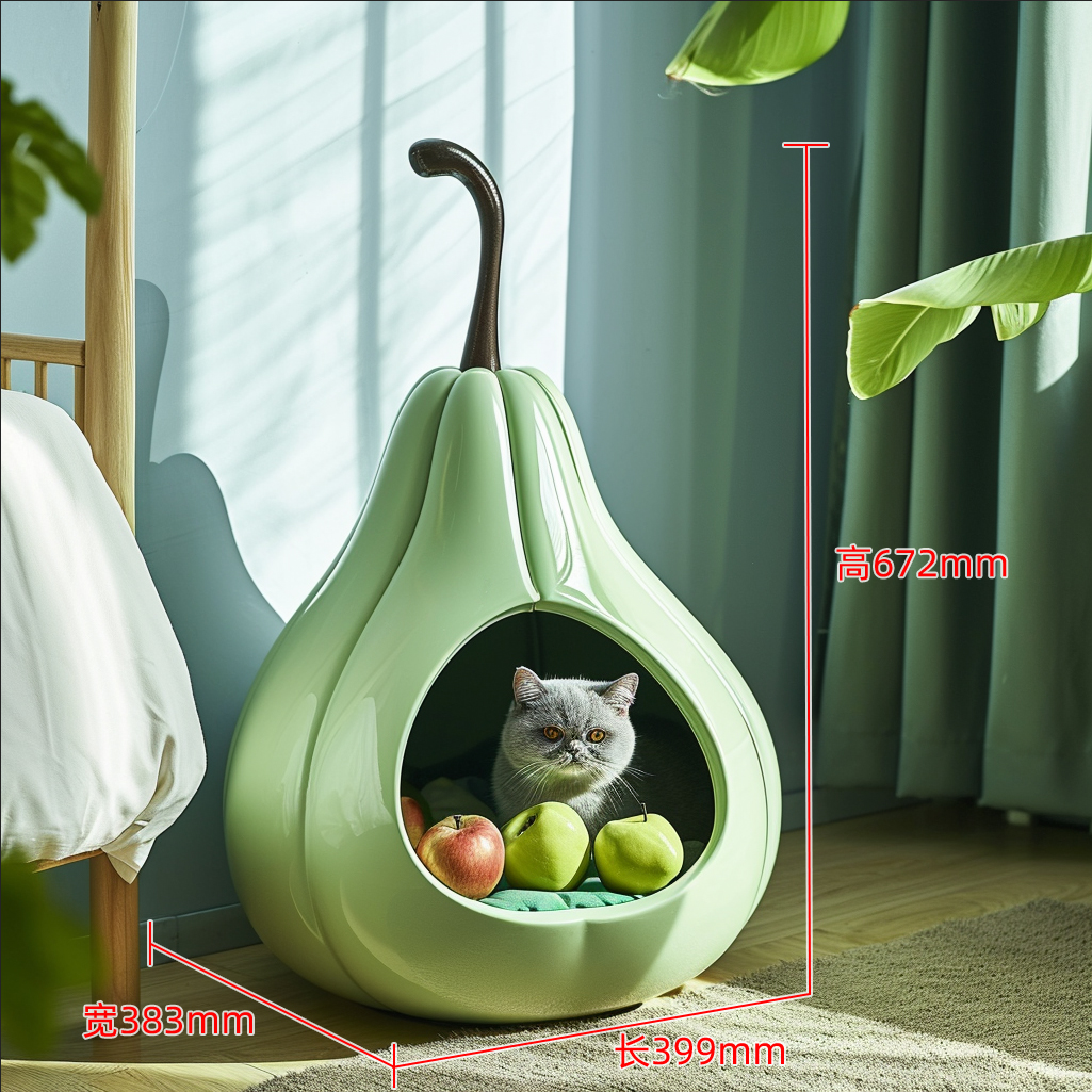 Qifu Intelligent Furniture Co., Ltd. Pear shaped Cat House Modern Luxury Pet Bed OEM/ODM Cat House