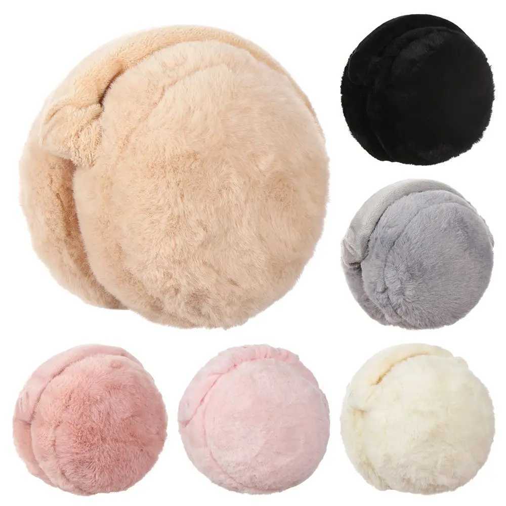 Fashionable unisex winter ear warmers for women plush solid color comfortable ear cushions W241126