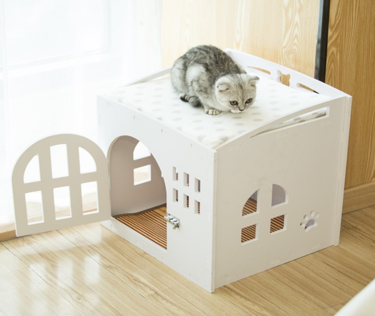 Luxury Detachable Doghouse Pet House Villa Creative Cat plastic outdoor Dog House All Seasons