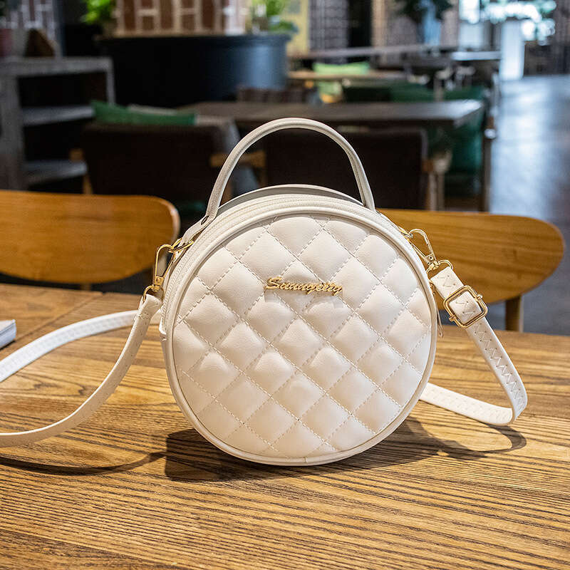 Fashionable Lingge Round 2023 New Type for Women's Korean Version Trend Small Crowd One Shoulder Crossbody Bag Worker