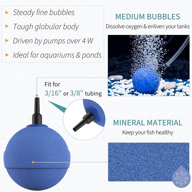 Oxygen Aerator Diffusion Aquarium Air Bubble Diffuser Stone Round In Bulk