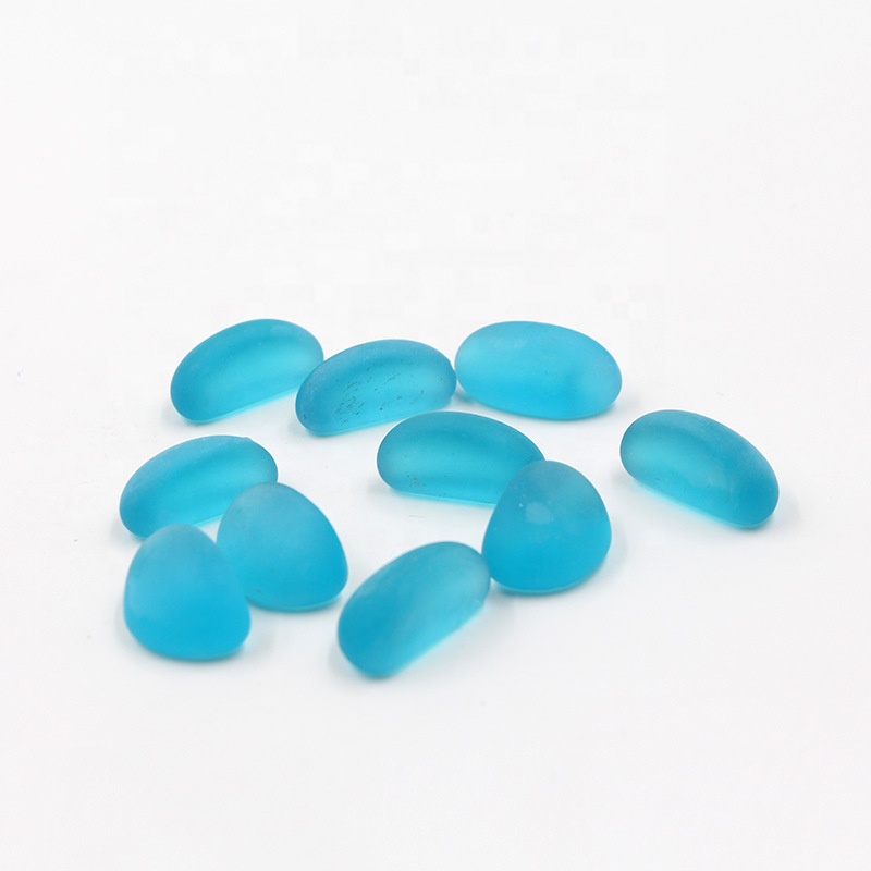 Hot Sales Sea Decoration Glass Beads Multicolored Frosted Stone Home Aquarium Decoration