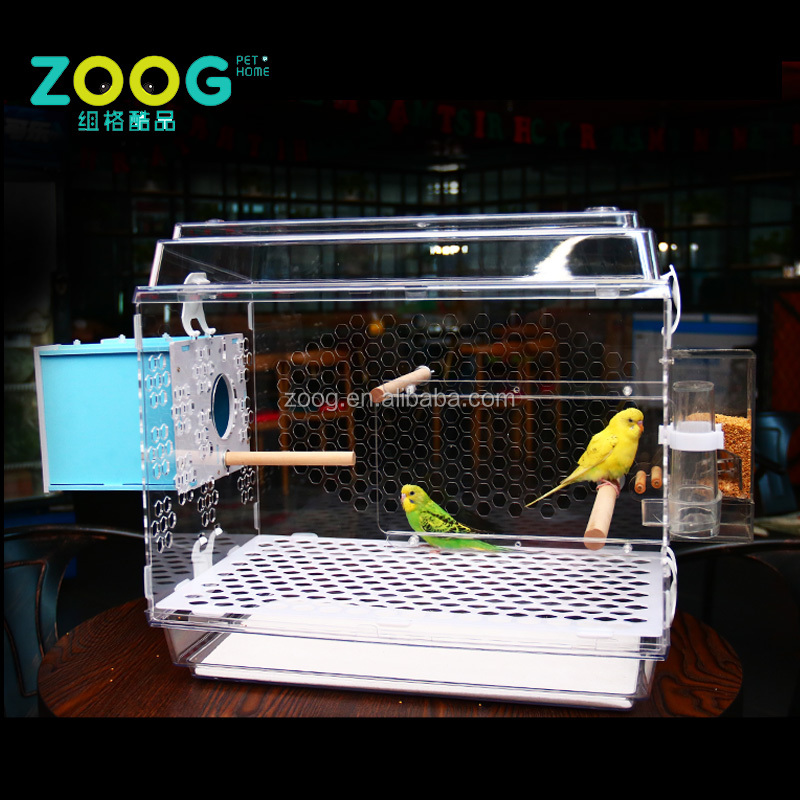 clear pet cage acrylic bird cage for parrot
