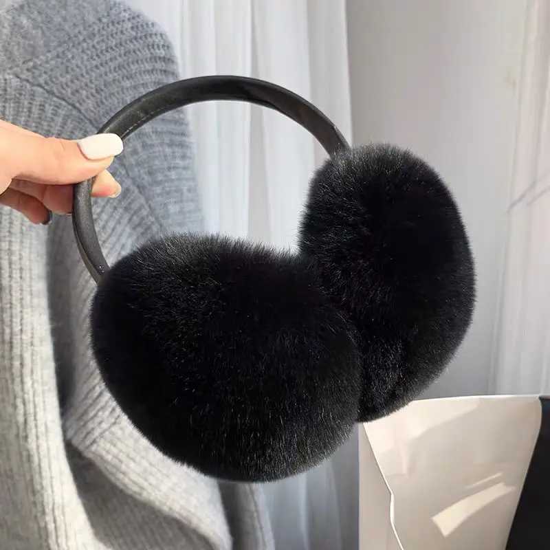 Natural 100% Rex Rabbit fur earmuffs fashionable womens warmth Russian winter genuine fur earmuffs childrens earmuffs fur earmuffs W241126