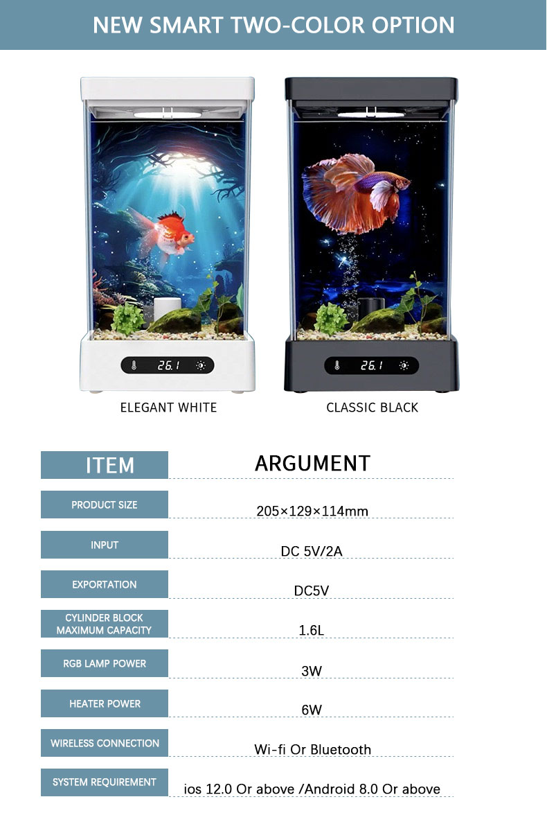 High Transparency ABS Plastic Shell Square fish tank GoldfisTankh aquarium With Cover