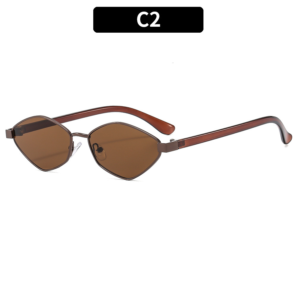 Men's and women's metal polygon personality street shot sunglasses, fashion outdoor riding sun protection trend sunglasses