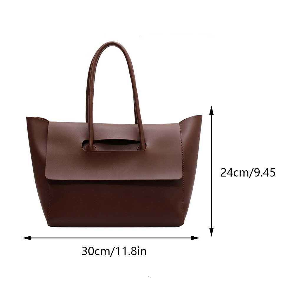 Vintage Leather Tote Bag For Women Large Capacity Designer's New Fashion Shopping Korean Edition Tote Bag For Women