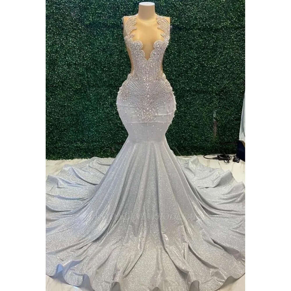 Prom Sexy Mermaid Stunning Dresses Sheer Jewel Neck Appliques Beads Sequins Long Evening Gowns Black Girls Met Gala Vestidos De Bal Bc 6660306