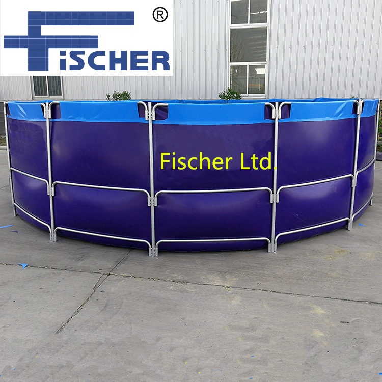 FC10015SH 10m Diameter 1.5m Height Steel Pipe Holder Durable Portable Tank for Aauaculture Fish Farming