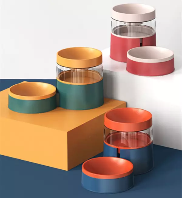 wholesale china ECO pet plastic food water bowl feeder pet accessories