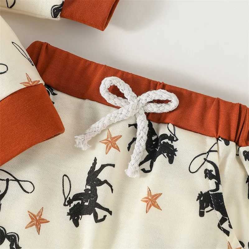Clothing Sets Toddler Boy 2-Piece Winter Outfit Long Sleeve Dinosaur Print Hooded Sweatshirt Jogger Pants Set Baby Clothes for Fall H241126