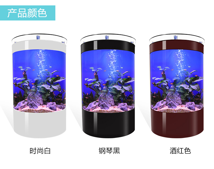Customized half-rounded Acrylic aquarium fish tank Glass Bullet front fish tank aquarium with top bar