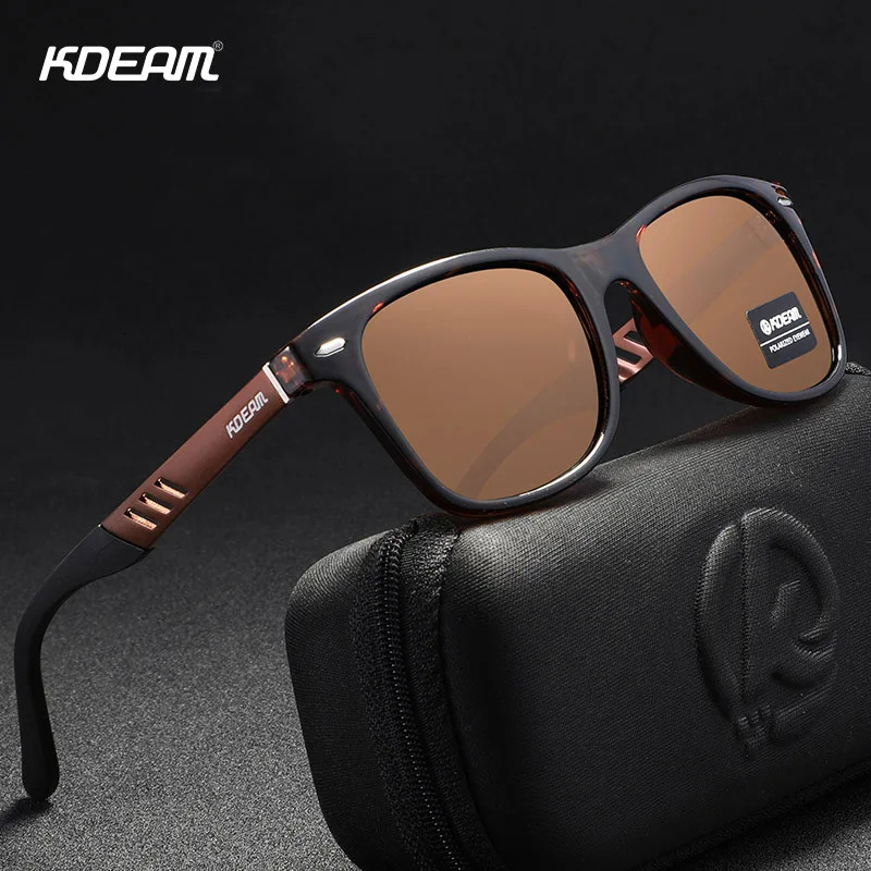 KDEAM Pochromic and Polarized Sunglasses Men Navigational Aluminum Magnesium Frame Mens Glasses UV400 Night Vision Goggles 240425