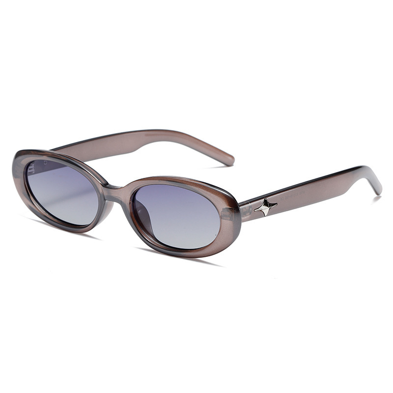Men and women's new sunglasses women's senior sense small frame cat-eye sunglasses polarizing UV protection star sunglasses of the same type