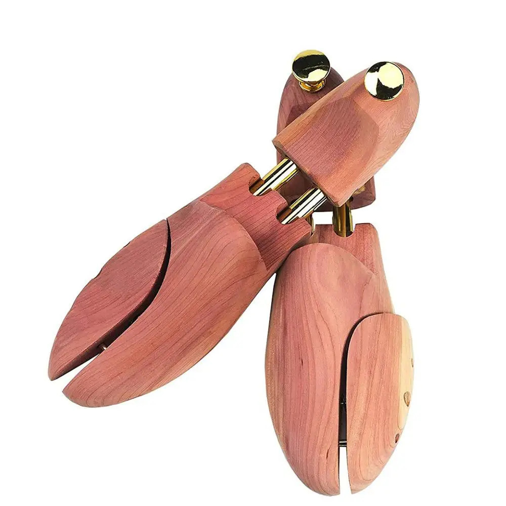Twin Tube Red Cedar Adjustable Width Shoe Shape Mens Stretch Shoe Shape Tree 241126