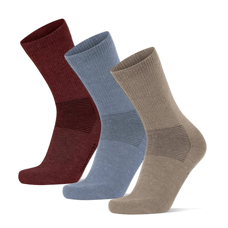 Merino wool hiking socks mens winter socks moisturizing soft cushion crew socks skiing travel boots socks 241126
