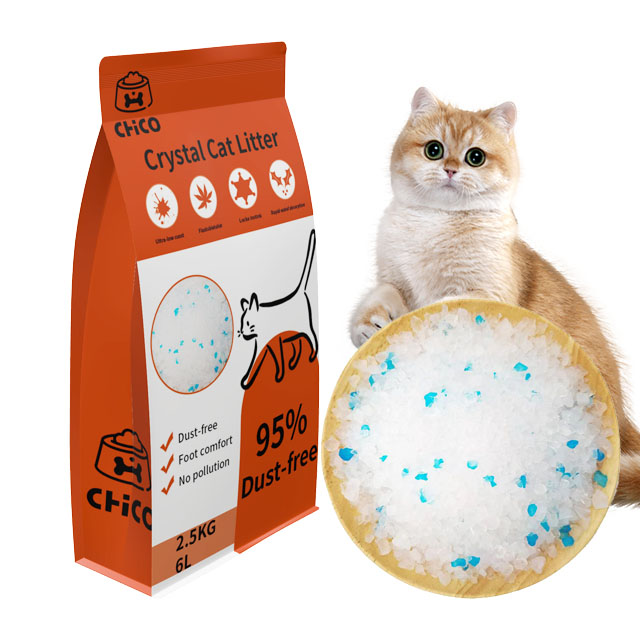 High Quality 5L Wholesale Silica Gel Cat Litter Highly Absorbent Silicone Crystal Cat Litter