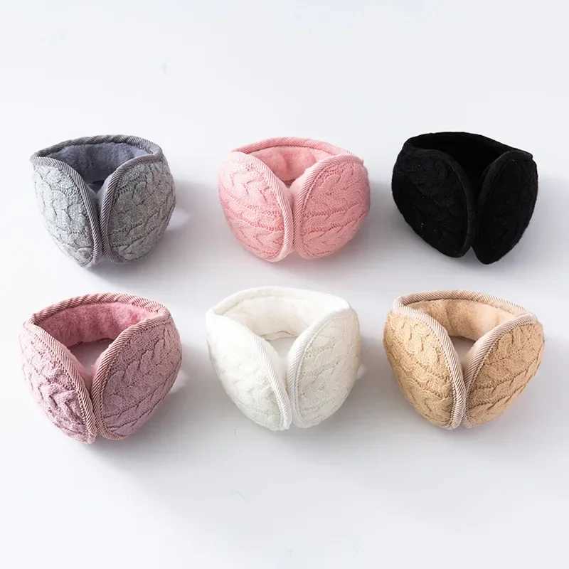 Unisex Warm Knit Earmuffs Winter Outdoor Ear Warmer Thicken Plush Winter Warm Fleece Earmuff Outdoor Warmer Cycling Ear MuffsXJ241126