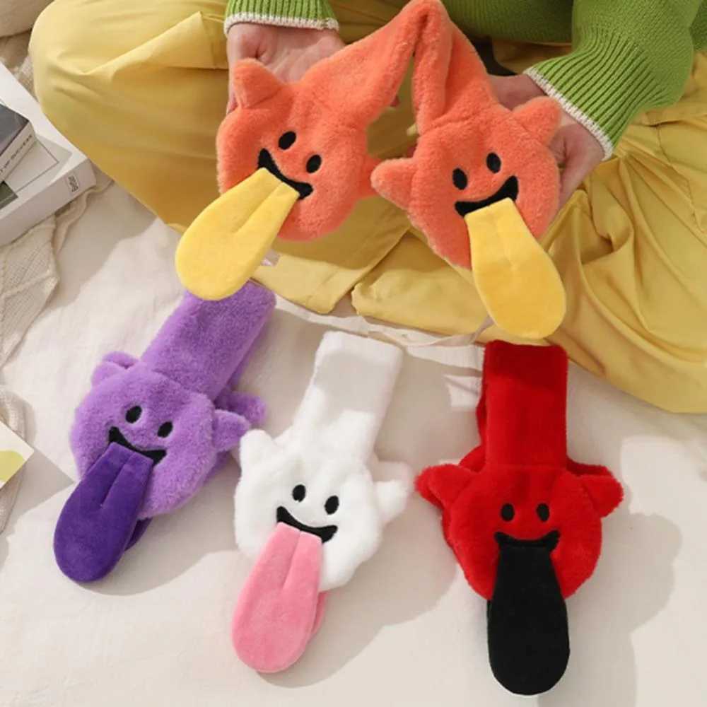 Kavay cartoon ghost plush earmuffs warm fur interesting earmuffs accessories for couples Halloween gifts for women W241126