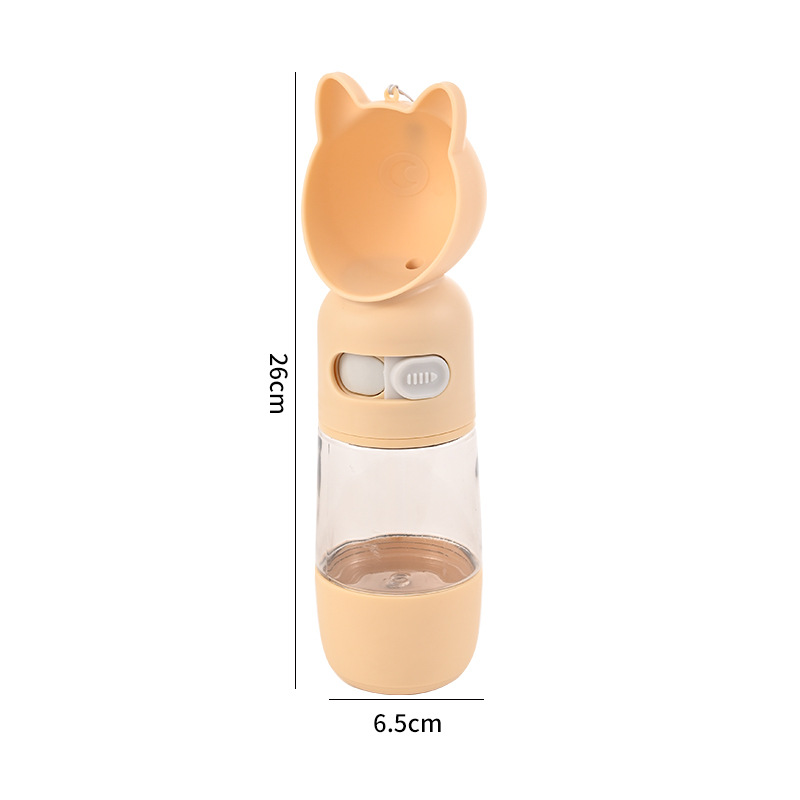 Explosive Models Dual-Use Portable Pet Water Cup Multi-Function Two-In-One Travel Bottle Light Plastic Food Water Bowls Small