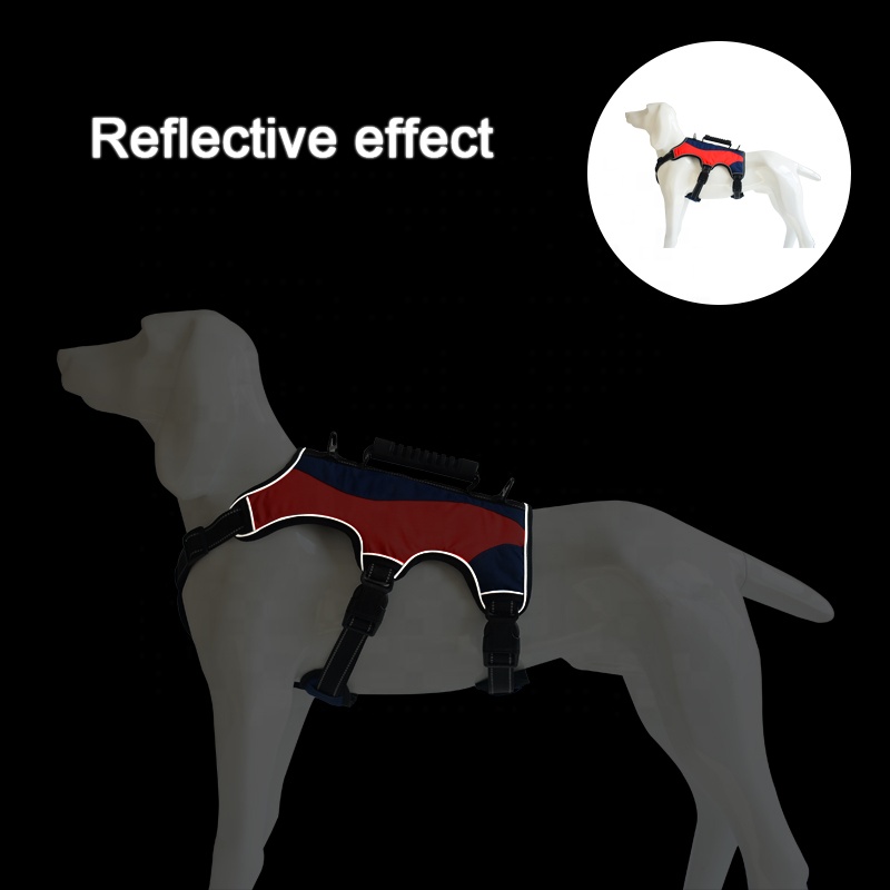 Luxury Service Dog Harness Set Designer Custom Logo Thermal Auxiliary No Pull Pet Harness and Leash Waterproof
