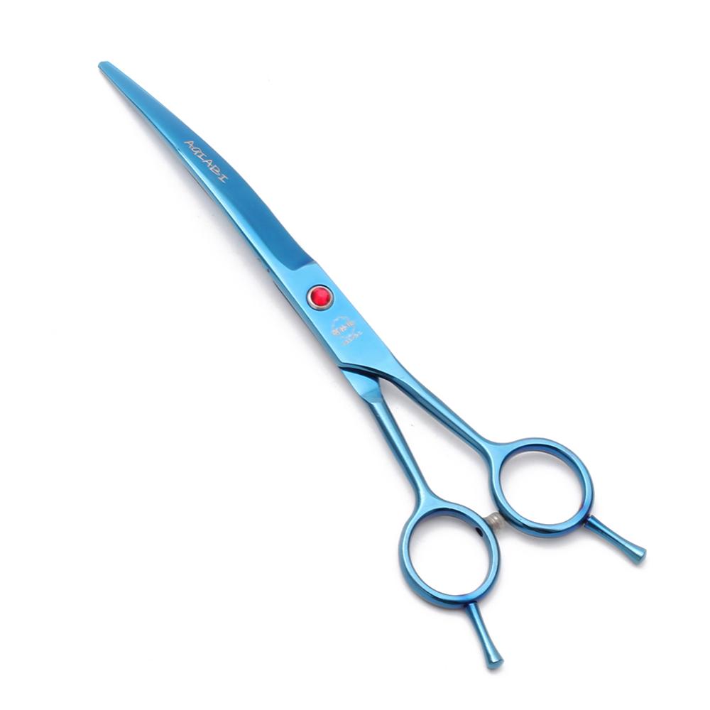 Dog Curved Scissors 8" AQIABI Japanese Steel Down Curved Shears Pet Scissors A4003