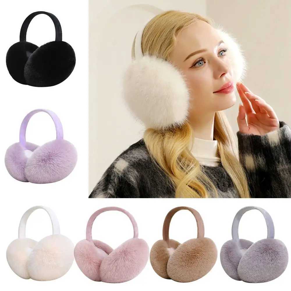 Fashion Plush Earmuffs Ear Warmer Anti-Freeze Thickening Ear Cover Collsible Keep Warm Winter Earfls for Women GirlsXJ241126