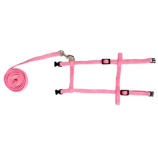 Small Pet Rabbit Leash Harness Soft Nylon Running/Walking Harness Leash with Safety Bell for Guinea Pigs Ferret Cat Rat Pet Pigs