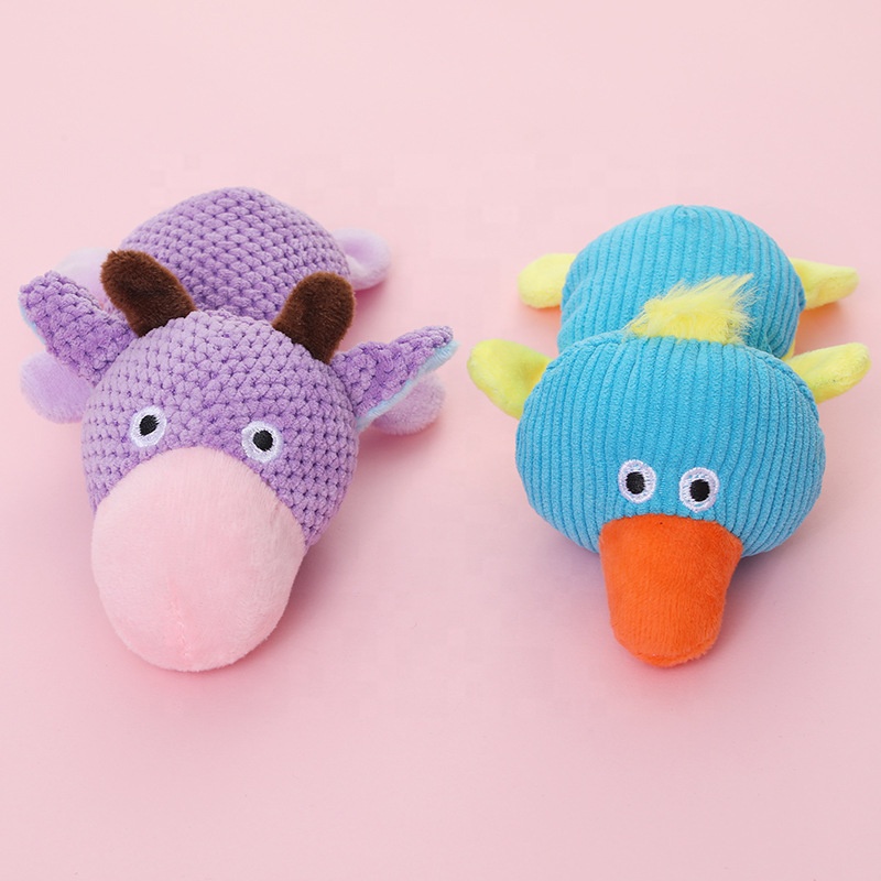 Pet Dog Squeaky Toy for Dogs Chewing Plush Toy simulation Interactive Pet Sound Grinding Teeth Bite Resistant Plush Sleeping Dog