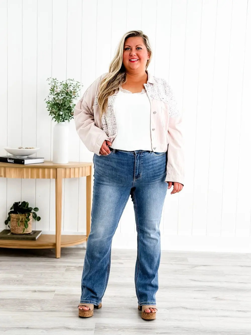 Holy Grail Tummy Control Bootcut Jeans Womens Flared Vintage Stretch Casual High Waist Full Length Slim Wide Leg Streetwear 240423 - view 5
