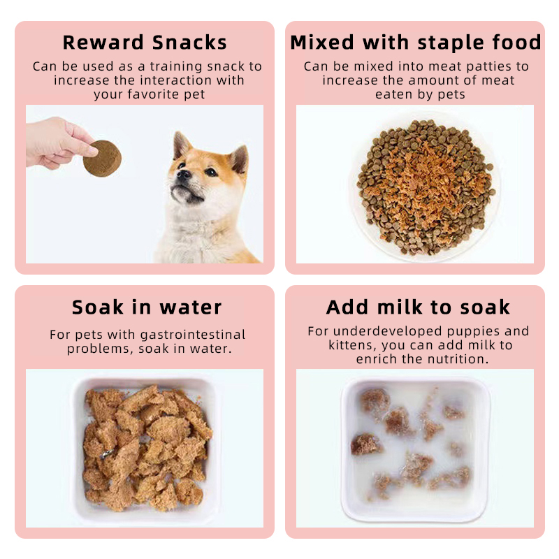 Wholesale BARF treats Pet Freeze dried cakes cats dogs general pure meat beef salmon snacks OEM OBM ODM