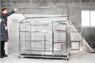 Dog Run Cage/pet Playpen Dog Kennel/metal Classic Large Galvanized Outdoor Pet Cages, Carriers & Houses for Dogs 1 Set 4.0mm