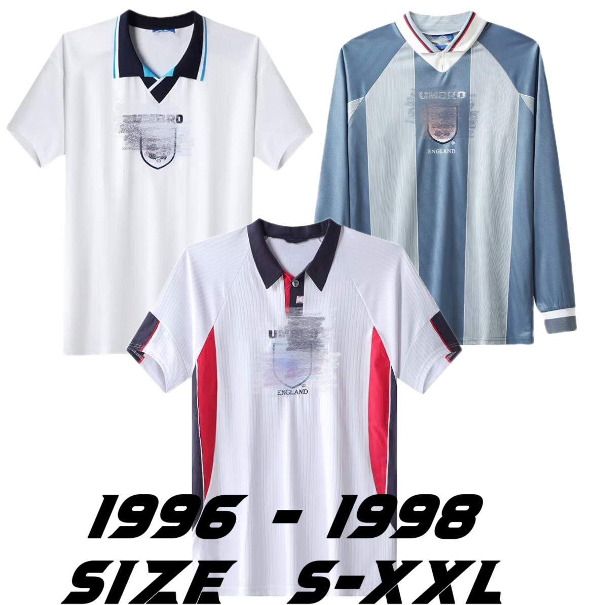 1996 1998 English retro soccer jerseys 96 97 98 BECKHAM OWEN GASCOIGNE SHEARER football shirt breathable