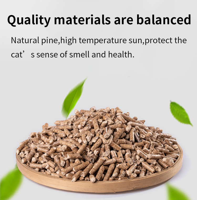 Wholesale high quality pine cat litter dust-free cleaning natural pet products pine cat litter