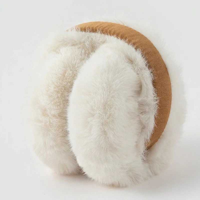 Autumn Winter Women Ear Muffs Suede Fabric Plush Fashion Soft Cold-proof Earmuffs Color Blocking Delicate Cute Warm HeadphonesXJ241126