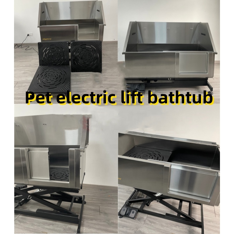 USMILEPET Factory Direct Stainless Steel Professional Electric Lift Pet Grooming Tub Dog Bathtub with Electric Lift for Dogs
