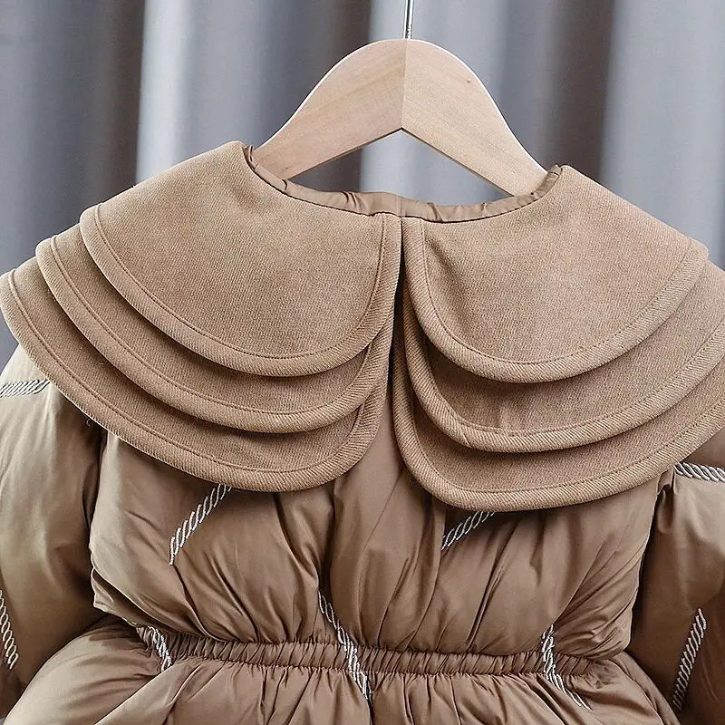 Baby girl warm winter coat thick fashionable childrens jacket girl coat childrens clothing 241126