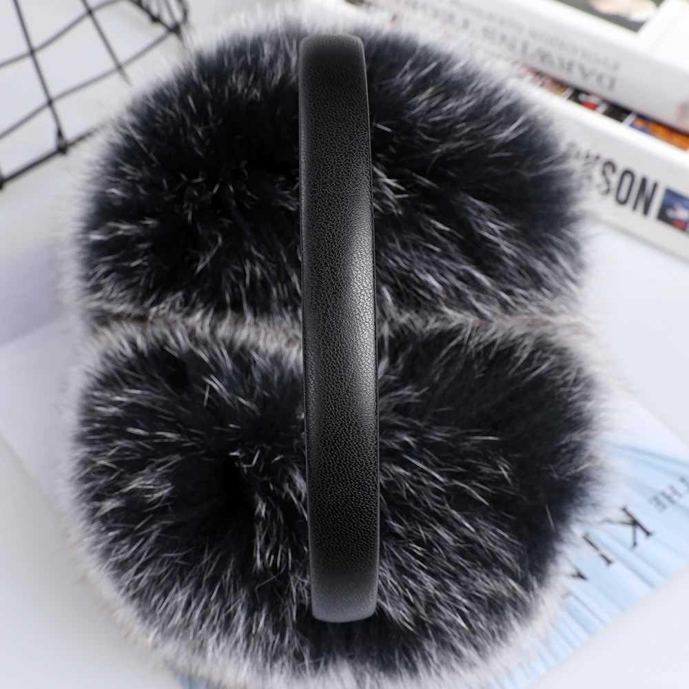 Real Raccoon Fur Hang Ear Cover Warm Winter Earmuffs Heaear Ear Muffs Earmuffs Cold Ear Warmer Ear Protection HeadbandXJ241126