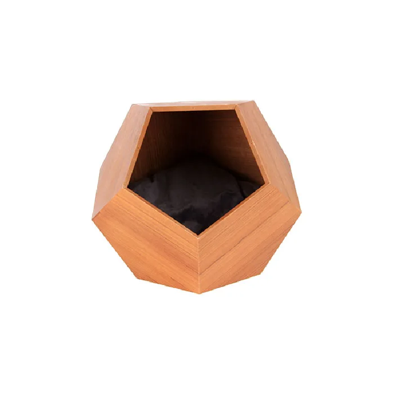 2024 New Wholesale Wooden Pet Houses Furniture High Quality Wooden Pet Furniture Geometric Pet Cave