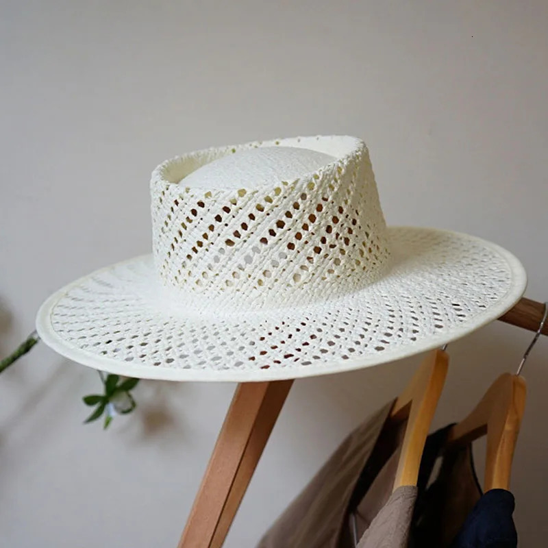 Home>Products>White Straw Hat>White Straw Hat>Wide Eaves Hollow Style Rowing Hat 241125