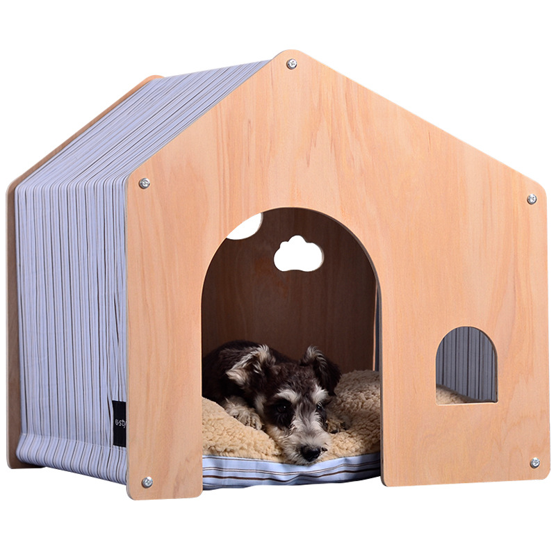Luxury Eco-friendly Portable Cheap Multifunction Outdoor Large Pet Wooden Dogs House Bed