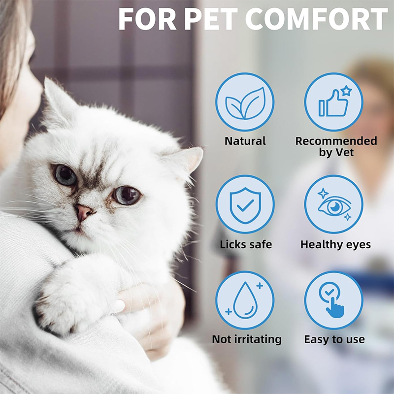 Hypoallergenic Eye Wipes for Dogs & Cats Gently and Effectively Remove Stain Around Eyes
